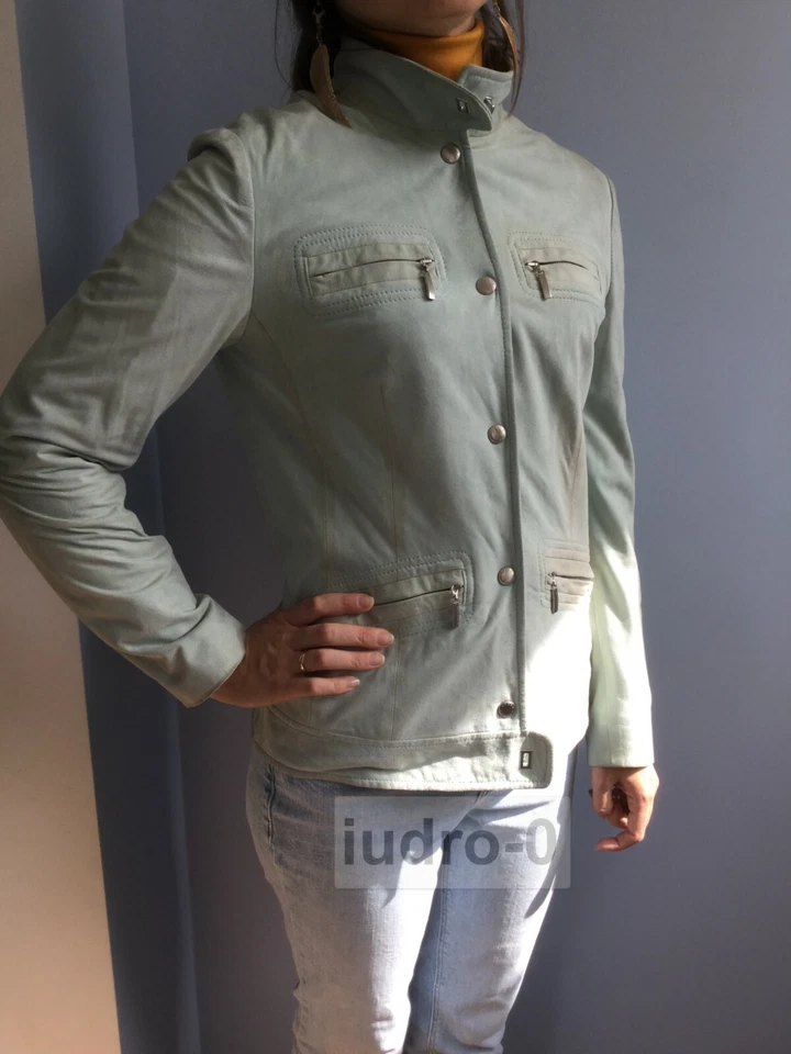 Abrigo Chaqueta Blazer Cuero Gamuza Deportivo Escada Foto 2 de 4