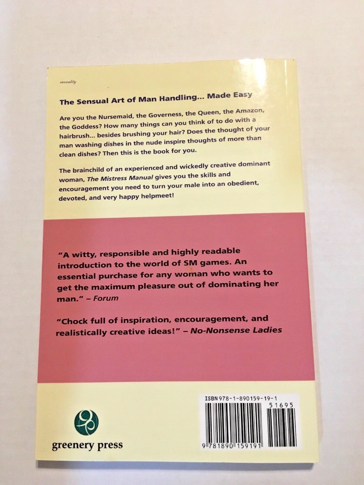 Buy The Mistress Manual : A Good Girl's Guide to Female Dominance by Mistress  Lorelei (2000, Paperback) online | eBay