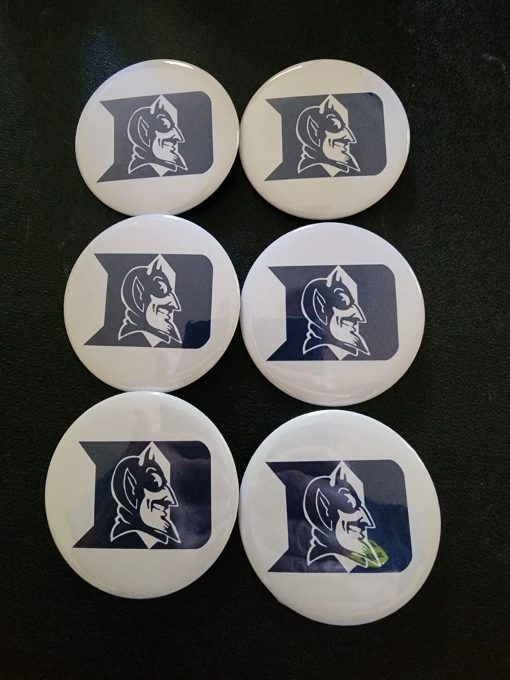 Duke University HOT Pinback Button Blue Devils  2 1/4 inch Football Basketball - Image 3 of 4