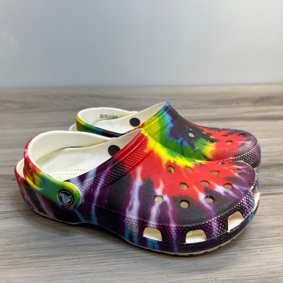 Tie Dye Multi Colour Crocs Crocs Classic Rainbow Multi-Color Tie