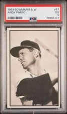 1953 Bowman Black & White #57 Andy Pafko PSA 5 Braves  (4177)