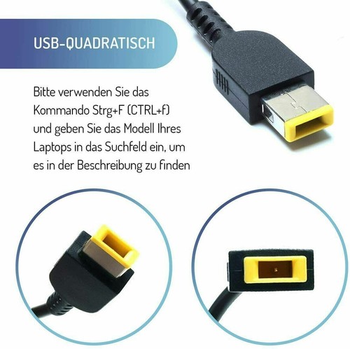 Lenovo Laptop Netzteil Ladekabel Ladegerät, Upworld 65W USB 20V 3,25A Ladegerät - Bild 4 von 12