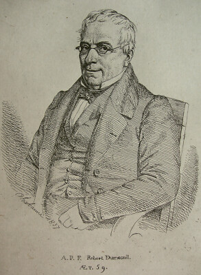 PORTRAIT VON ROBERT DUMESNIL, RADIERUNG, IFF 1, EAU-FORTE, F. E. CHABANNE 1837
