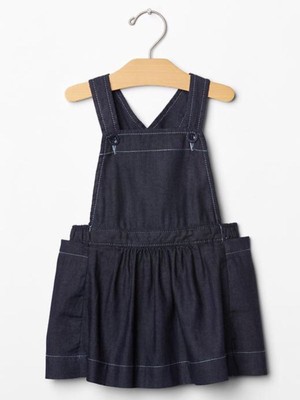 Gap Baby Girls Size 0 3 Months Nwt Blue Denim One Piece Jumper Dress Skirt Ebay
