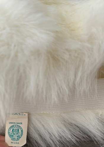 Vintage Little Toddler Girls White Fur Trapper Hat Winter Snow - Picture 6 of 6