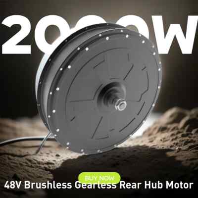 36V/48V 250W-2000W Brushless Gear/Gearless Hub Motor E-Bike Front Rear Wheel