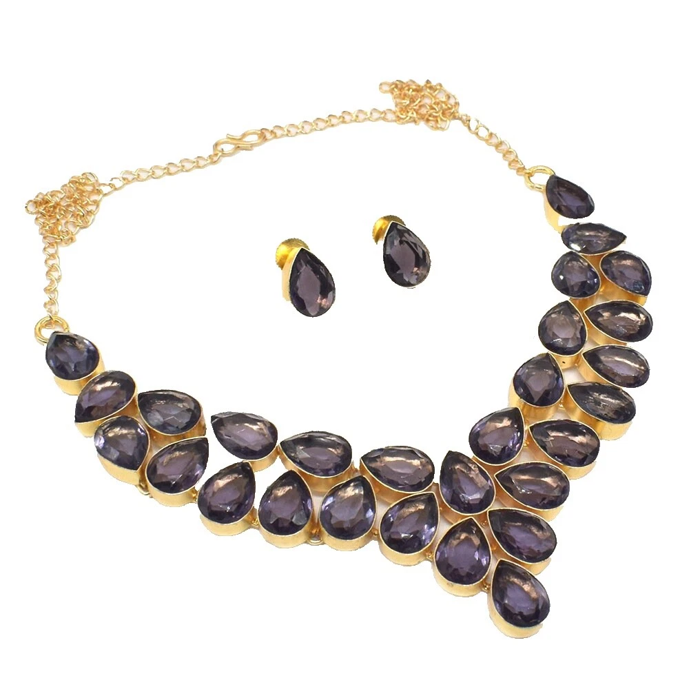 Amethyst Yellow Gold Amethyst Fashion Jewelry Sets