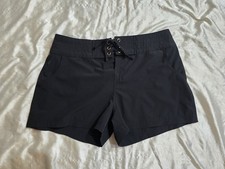 EUC La Blanca All Aboard Black Lightweight High Rise Swim Board Shorts Size 6