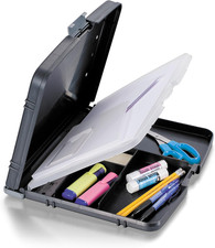 Triple File Clipboard Storage Box, Recycled, Black 83610 
