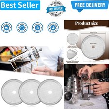 3pcs Cafetiere Filter Mesh, French Press Filter Replacement Cafetiere Filter ...