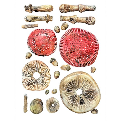 Stamperia - A5 - SILICON MOULD - WHISPERING WOODS - 3D MUSHROOMS 14.8 cm X 21 cm - Bild 3 von 4