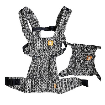 Tula Explore Baby Carrier - Tempo Black/White Wave - 7-45lbs - No Insert Needed