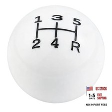 Ball Shift Knob 5 Speed Round Gear Stick Shifter Knobs Car Shifting White