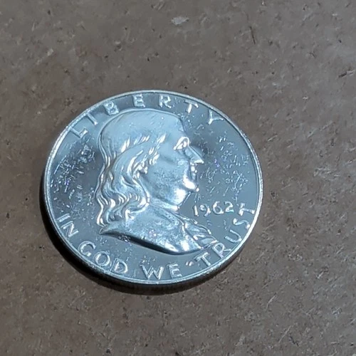 1962 P BEN FRANKLIN HALF DOLLAR *UNCIRCULATED 90% SILVER #211