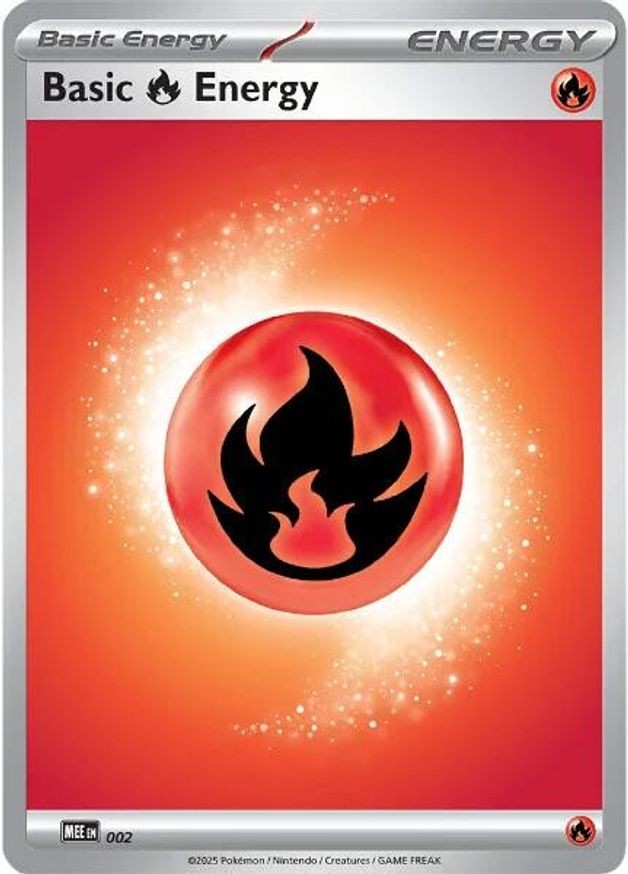 Pokemon Basic Fire Energy (2/24) Mega Evolution Energies LP HOLO