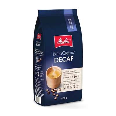Melitta BellaCrema Decaffeinato whole coffee beans decaffeinated 1kg unground