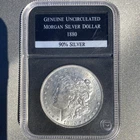 1880 Morgan Silver Dollar Uncirculated 90% Silver PCS Stamps & Coins $1