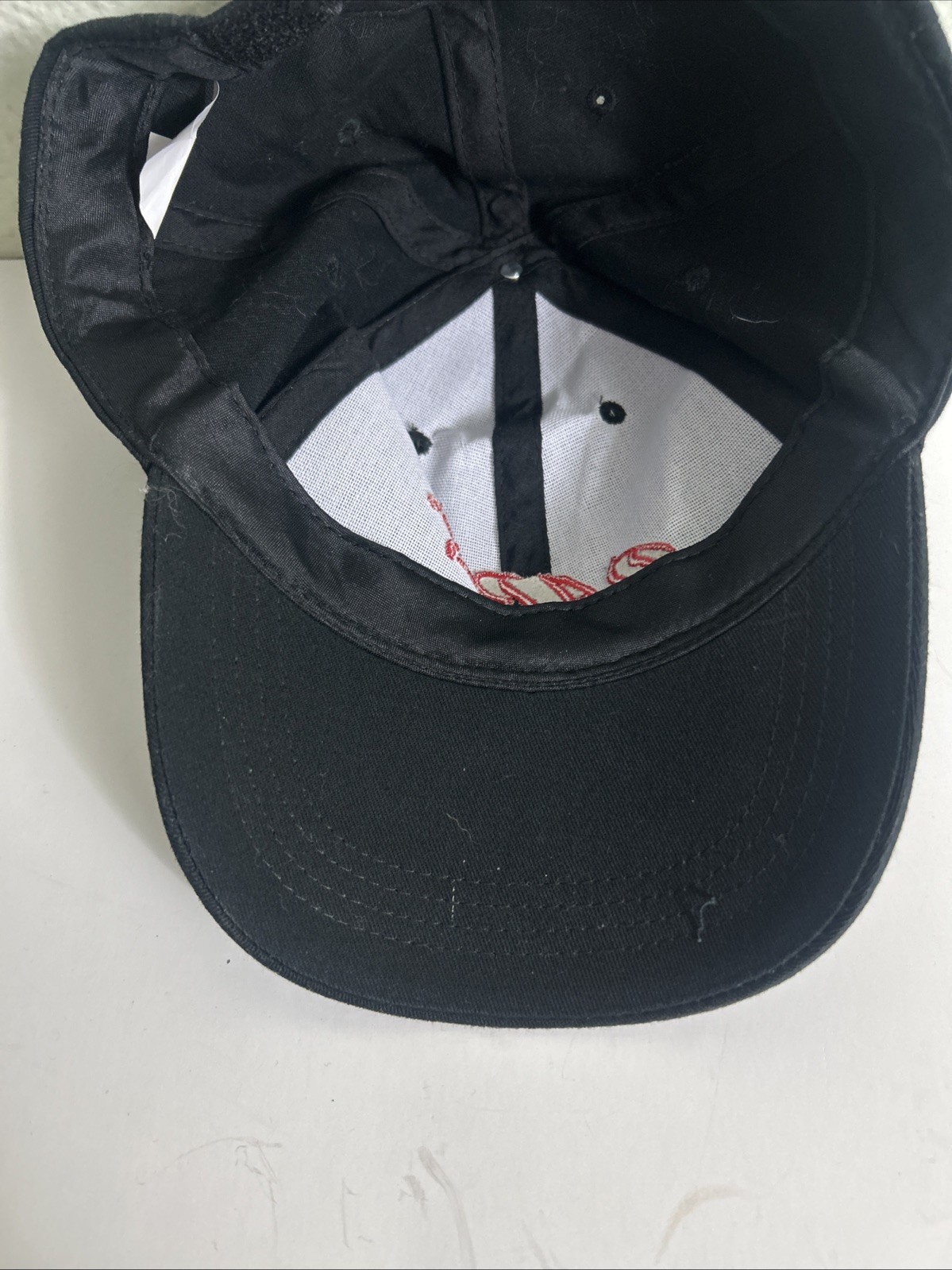 DARE Strapback Hat Black Red Hook Loop Adjustable - image 13