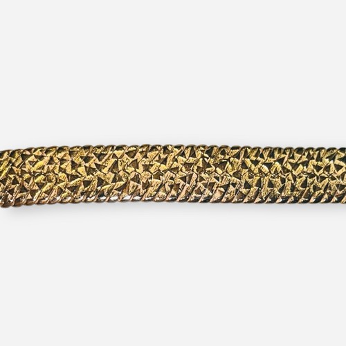 Vintage goldfarbene Fischgrät Halskette Kopfsteinpflaster wendbar breit 11 mm 17,75 Zoll - Bild 6 von 12
