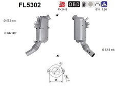 DPF Rußpartikelfilter Dieselpartikelfilter AS FL5302 Cordierit für BMW 5er G30