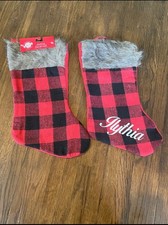 Personalized Buffalo Plaid Christmas Stocking