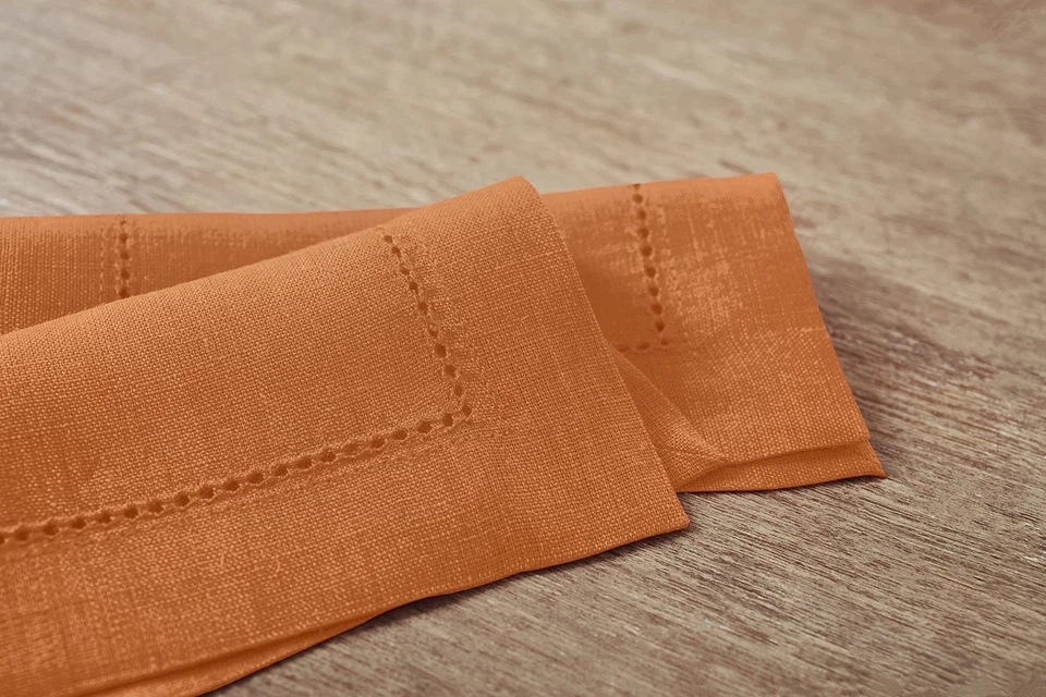 Servilletas de cóctel de lino 6 X 6 pulgadas 100 % tela de lino puro servilletas de tela de calabaza Foto 3 de 4