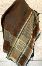 Original Palestinian Keffiyeh Shemagh Hatta 100 Cotton Desert Arafat Scarf RARE