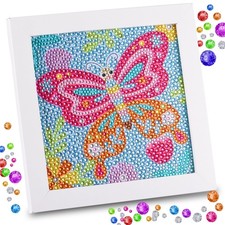Butterfly Diamond Art Kits for Kids, Gem Art for Holiday, Gem Art Kits for Girls