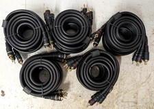 5 pcs - Vericom XCV06-00028 5 RCA RGB Left/Right Audio 6 mm 6 ft Component Cable