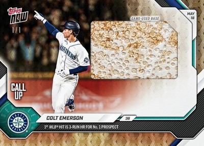 Colt Emerson Call Up 2026 NBA TOPPS NOW Presale CHANCE AT 1/1 RELIC 1st MLB HR