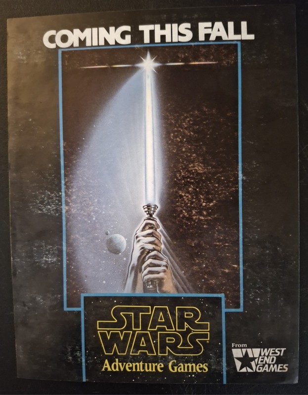 Star Wars Adventure Games Promo Poster 1987 8.5x11 Lucasfilm
