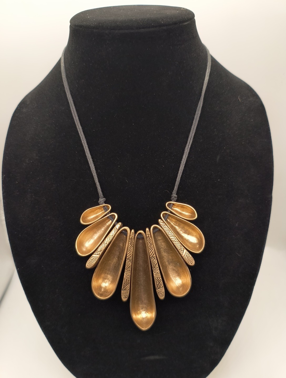 Chunky Heavy Statement Necklace Double Sided the … - image 1