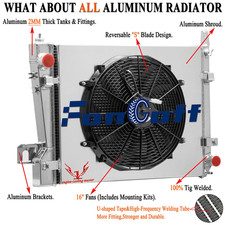 3-row Radiator Shroud Fan For 2002-2004 03 Dodge Ram 1500 2500 3500 4.7l 5.7l V8