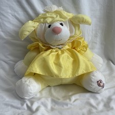 Puffalump Yellow Lamb In Dress 17 inch Fisher Price Puff 1986 Vintage