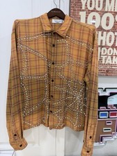 Vale Forever  Orange  Rhinestone Flannel Shir...
