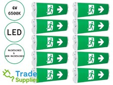 10x Eterna LED Emergency Bulkhead Light 4W Maintained Non Maintained IP65 6400K