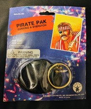 Vintage Rubies Pirate Pak Earring  Eye patch Costume Accessories/ Dress up