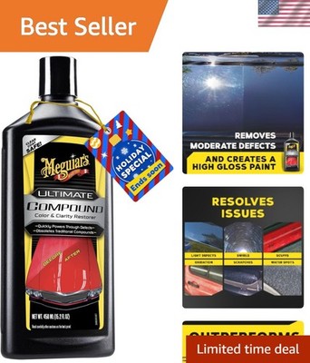 Meguiar s Ultimate Compound, Pro-Grade Car Scratch Remover for Paint Correcti...