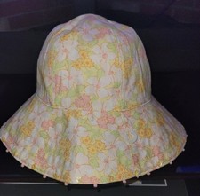 New Vintage Gymboree 2004 Wildflower Fields Floppy Floral Print Hat. Size S/M