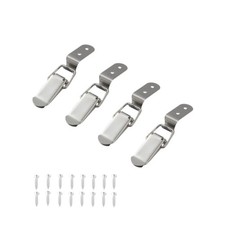 Latch 90 Degree Stainless Steel Spring Loaded Toggle Latch, Silver Catch Hasp...