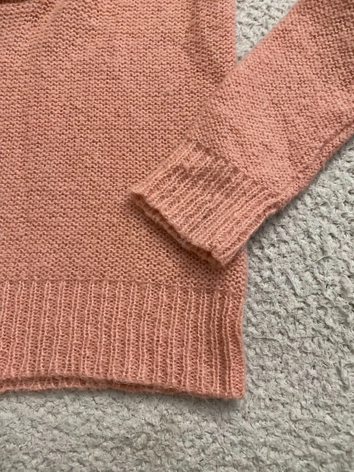 J.Crew Women Long Sleeve V-Neck Pullover Sweater Coral Size XS - Image 2 of 4