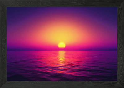 Arcade Sonnenuntergang gerahmtes Wandbild Poster Leinwanddruck Bild