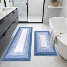 Bsmathom Bathroom Rugs Set, 2 Piece, Soft Plus Absorbent, Non Slip, Machine