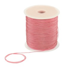 1mm Nylon Satin Cord 305 Yards Bracelet String Beading Thread, Orange Pink
