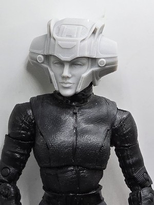 3d Print ELITE FEMALE TRANSFORMATION HEAD 1:10 7'' SELECT DC MULTIVERSE 