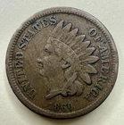 1860 Indian Head Cent Copper Nickel Oak Wreath Rounded Bust