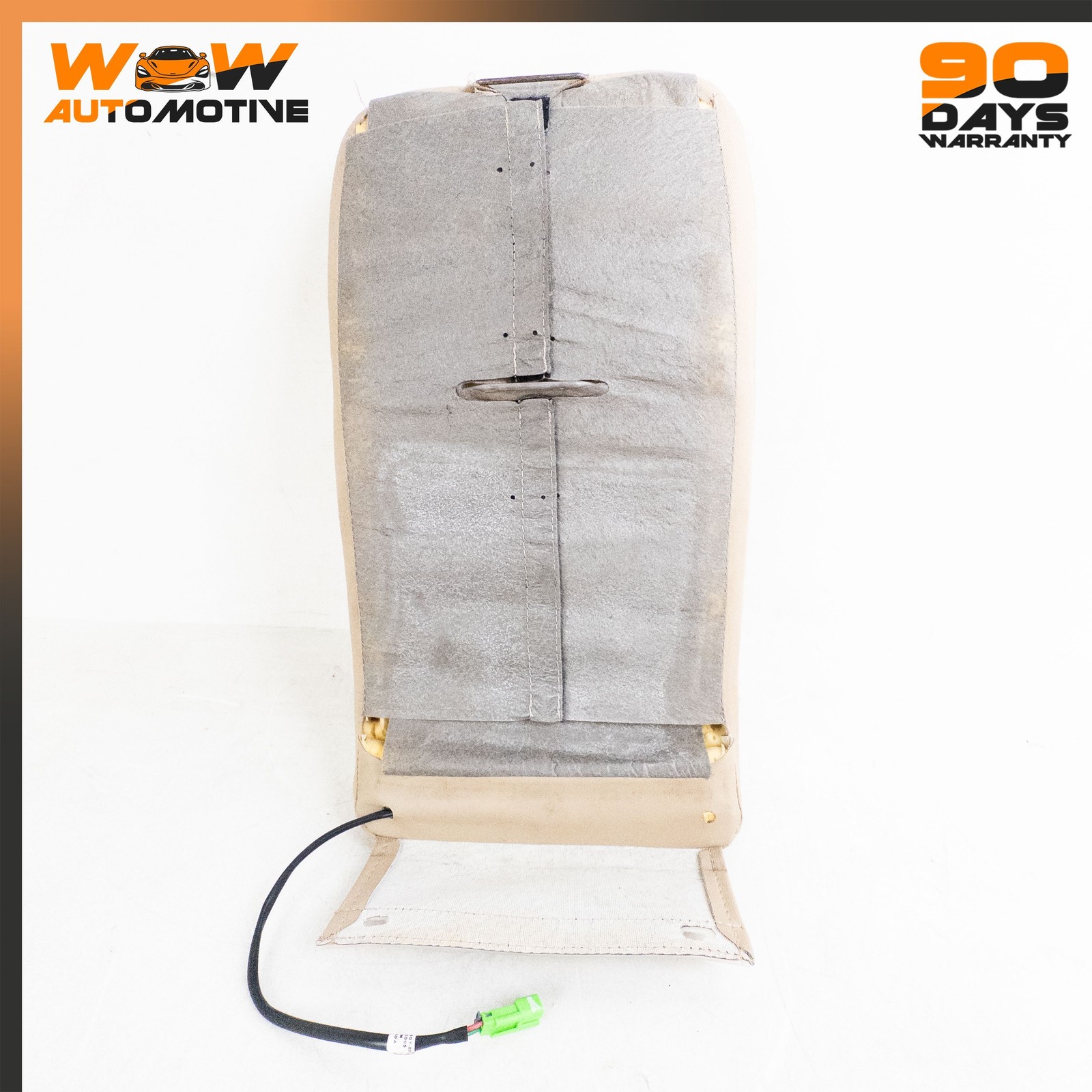 06-10 CHEVROLET CORVETTE C6 FRONT LEFT TOP UPPER SEAT CUSHION LEATHER BEIGE OEM