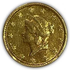 1851-C Charlotte Mint Liberty Head Gold Dollar Very Fine VF Coin, Issues #27163