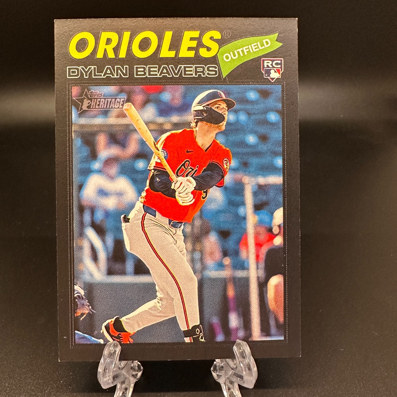 2026 Topps Heritage Black Border Dylan Beavers Rookie #48 Baltimore Orioles