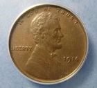 1914 Lincoln Cent – Choice Borderline Uncirc. ANACS AU 55 !